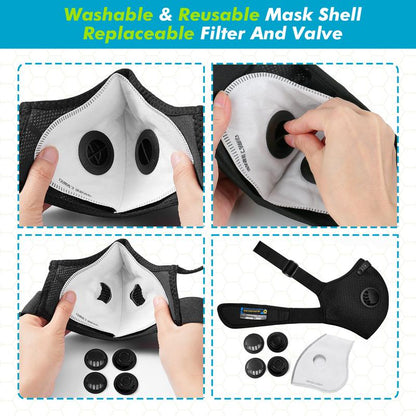 BASE CAMP M PRO Dust Mask, All Day Comfortable Reusable Respirator Mask, L-Shaped Head Strap Design, Safety Work Mask for Woodworking, Landscaping, DIY, Dust, Pollen,1 Pack